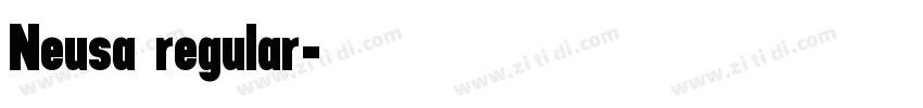 Neusa regular字体转换